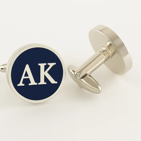 Pack_Of_2_Navy_Blue_Initials_Monogram_Cufflinks_With_Enamel