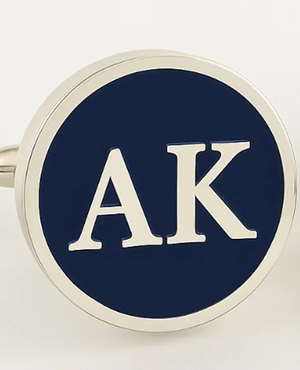 Pack_Of_2_Navy_Blue_Initials_Monogram_Cufflinks_With_Enamel