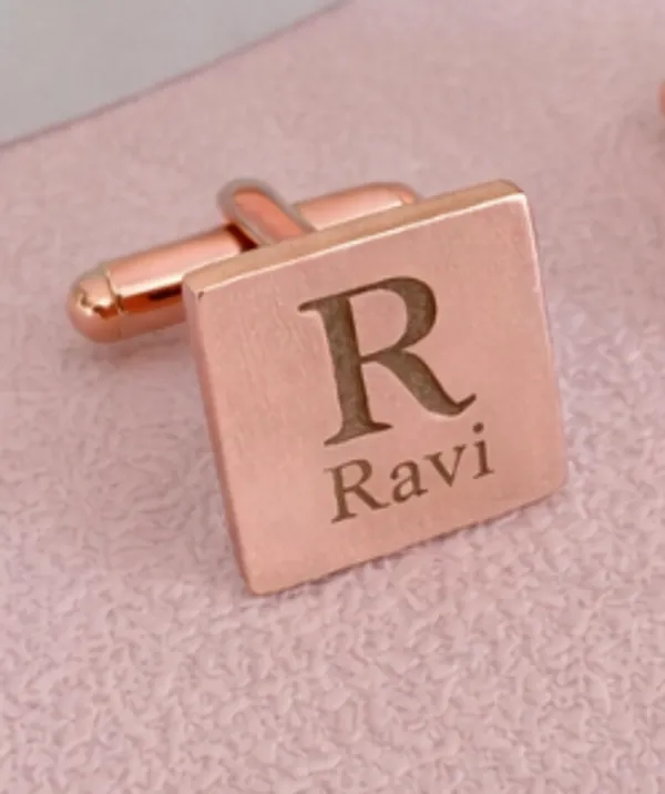 Pack_Of_2_Rose_Gold_Personalized_Name_Cufflinks_With_Initial