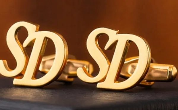 Pack_Of_2_Gold_Initials_Cufflinks