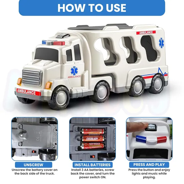 White_5_In_1_Double_Decker_Ambulance_Truck
