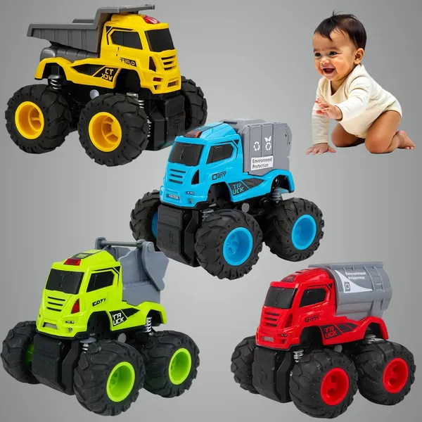 Multicolor_Set_Of_4_Musical_Monster_Truck_For_Kids