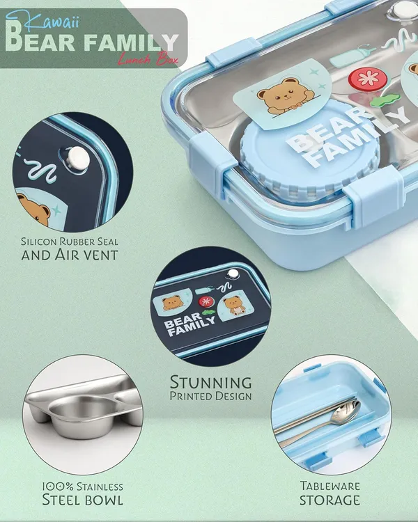 Blue_Bear_Family_Stainless_Steel_2_Compartment_And_1_Bowl_Lunch_Box_For_School_With_Chopsticks_Pair_And_Spoon