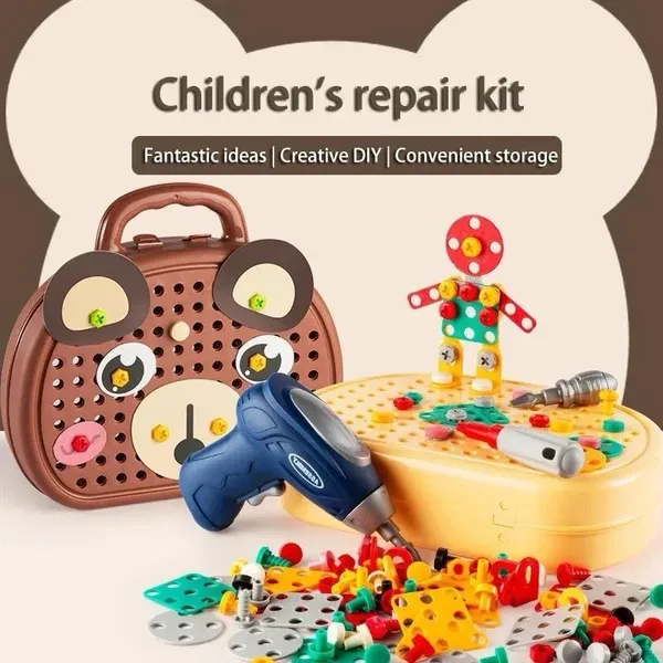 Brown_Diy_Screw_Puzzle_Suitcase_Creativity_Game