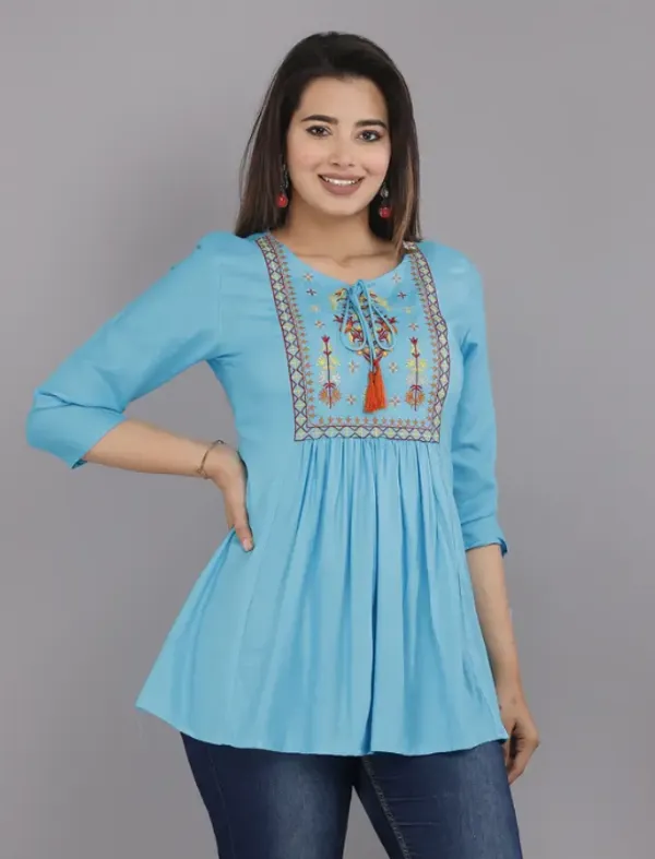 Blue_Cotton_Premium_And_Elegant_Top_For_Women
