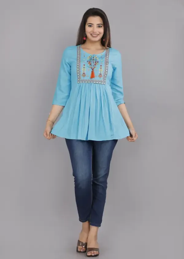 Blue_Cotton_Premium_And_Elegant_Top_For_Women