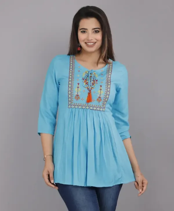 Blue_Cotton_Premium_And_Elegant_Top_For_Women