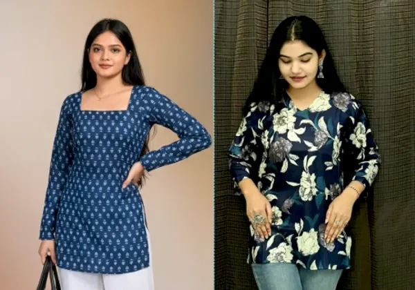 Blue_Cotton_Premium_And_Elegant_Kurti_For_Women_Pack_Of_2
