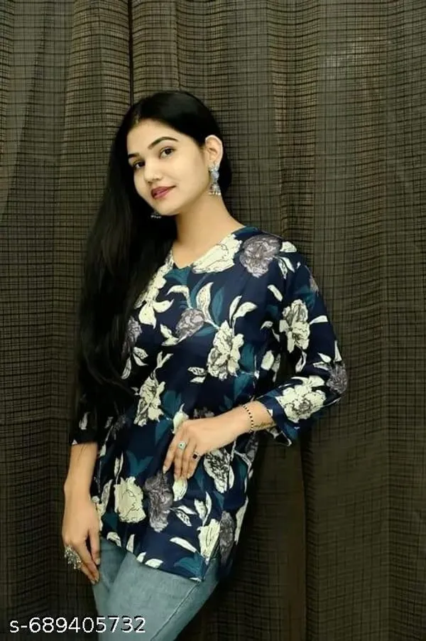 Black_Cotton_Premium_And_Elegant_Short_Kurti_For_Women