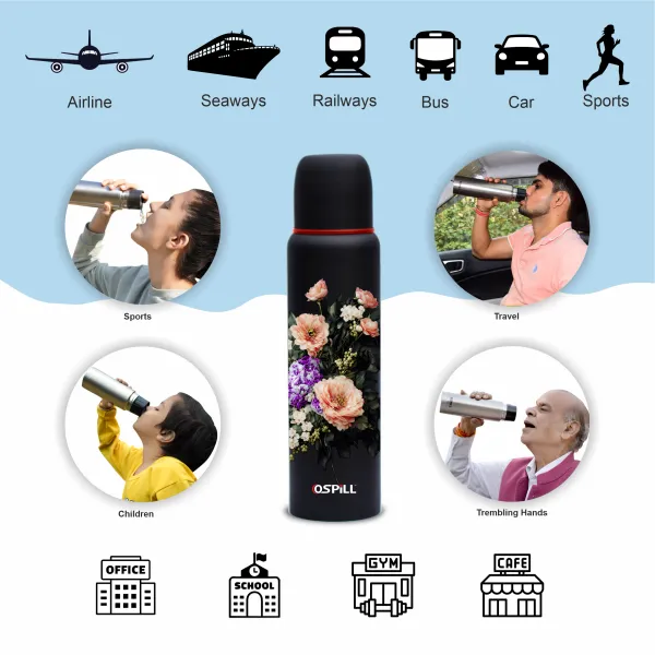Black_Floral_Print_Stainless_Steel_Zeta_Fridge_Bottle