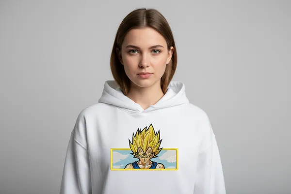 White_Dragon_Ball_Z_Super_Saiyan_Vegeta_Hoodie_For_Unisex