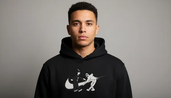 Black_Graphic_Print_Pullover_Hoodie_For_Unisex