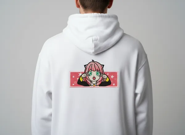 White_Anime_Character_Print_Hoodie_For_Unisex