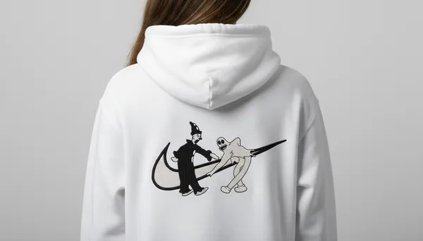 White_Tom_And_Jerry_Swoosh_Logo_Hoodie_For_Unisex