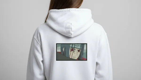 White_Anime_Graphic_Print_Hooded_Sweatshirt_Streetwear_Hoodie_For_Unisex