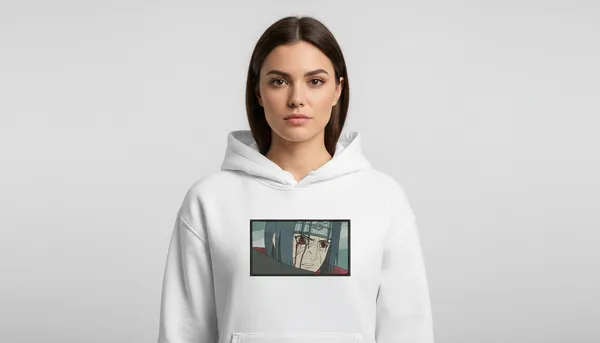 White_Anime_Graphic_Print_Hooded_Sweatshirt_Streetwear_Hoodie_For_Unisex