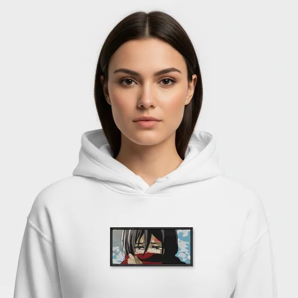 White_Anime_Character_Print_Hoodie_Casual_Sweatshirt_With_Hood_For_Unisex