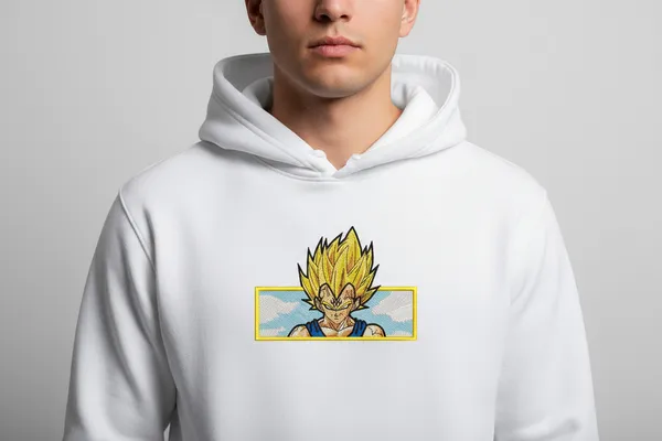 White_Dragon_Ball_Z_Super_Saiyan_Vegeta_Hoodie_For_Unisex