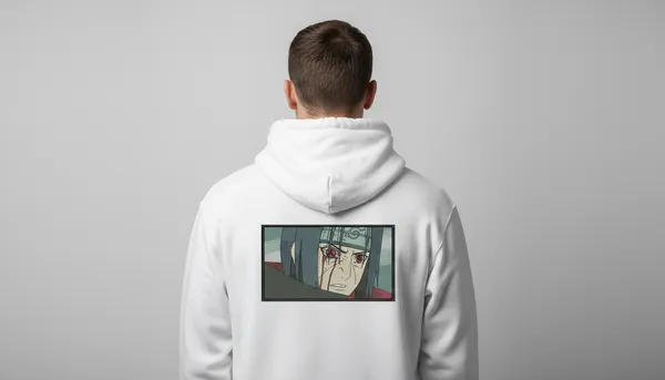White_Anime_Graphic_Print_Hooded_Sweatshirt_Streetwear_Hoodie_For_Unisex