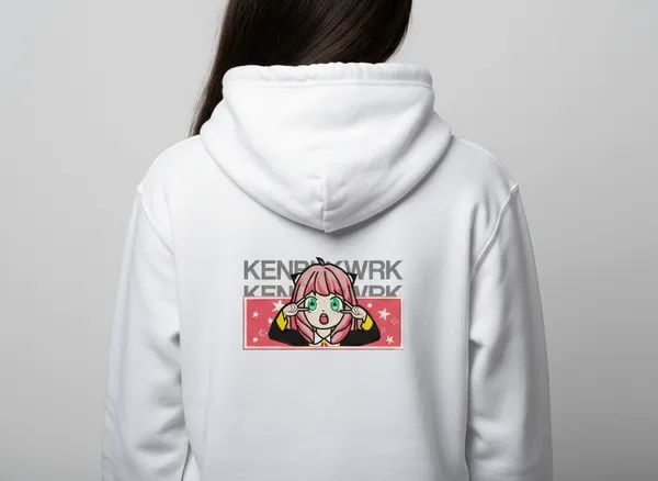 White_Anime_Character_Print_Hoodie_For_Unisex