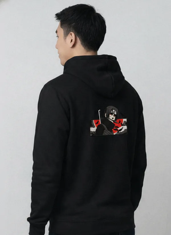 Black_Itachi_Uchiha_Anime_Graphic_Print_Hoodie_For_Unisex
