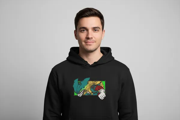 Black_Graphic_Print_Pullover_Hoodie_With_Comic_Design_For_Unisex