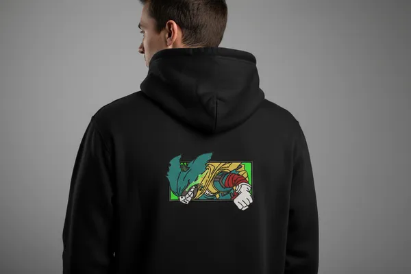 Black_Graphic_Print_Pullover_Hoodie_With_Comic_Design_For_Unisex