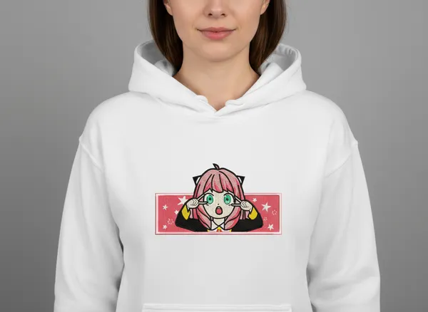 White_Anime_Character_Print_Hoodie_For_Unisex