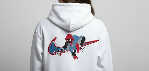White_Spiderman_Nike_Swoosh_Hoodie_For_Unisex