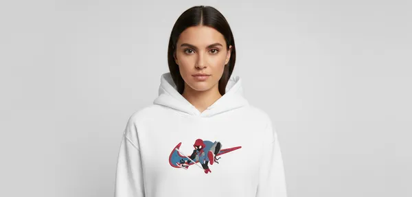 White_Spiderman_Nike_Swoosh_Hoodie_For_Unisex