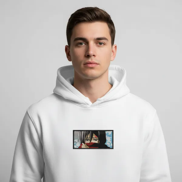 White_Anime_Character_Print_Hoodie_Casual_Sweatshirt_With_Hood_For_Unisex