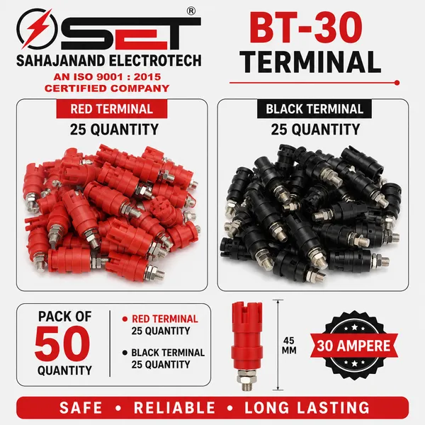 SET_BT-30_Terminal_–_30_Ampere_Premium_Quality_Electrical_Terminal_|_Pack_of_50