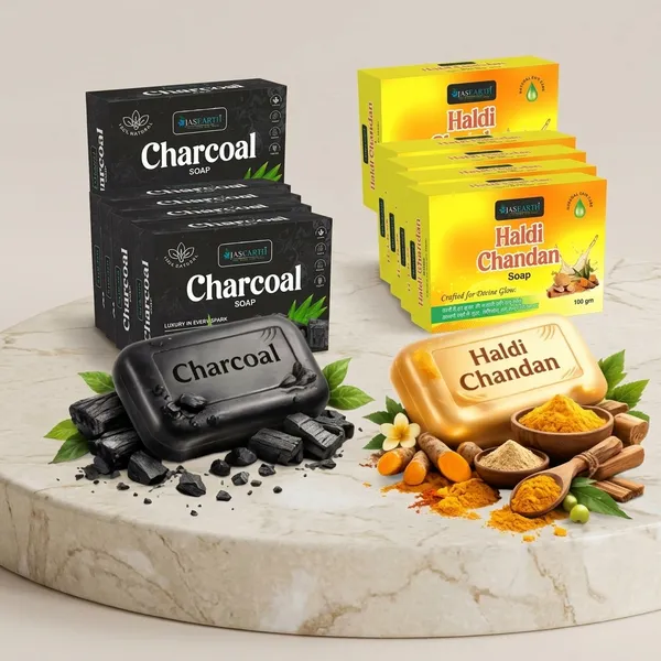 Ojas_Earth_Charcoal_And_Haldi_Chandan_Soap_Pack_Of_10