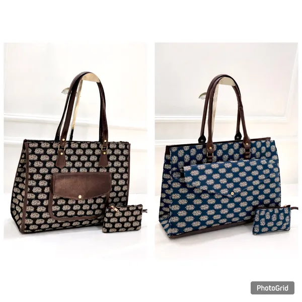 Pack_of_2_Navy_Blue_With_Black_Elephant_Print_Tote_Bag_With_Pouch_For_Women