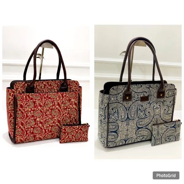 Pack_of_2_Red_And_Beige_Faux_Leather_Tote_Bag_With_Pouch_For_Women
