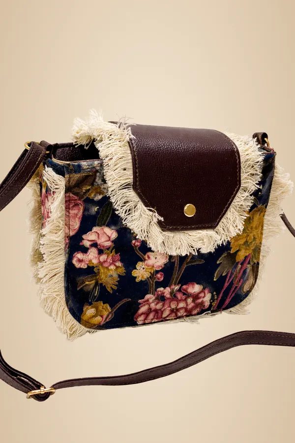 Navy_Blue_With_Multicolour_Floral_Print_And_Cream_Fringe_Sling_Bag_For_Women