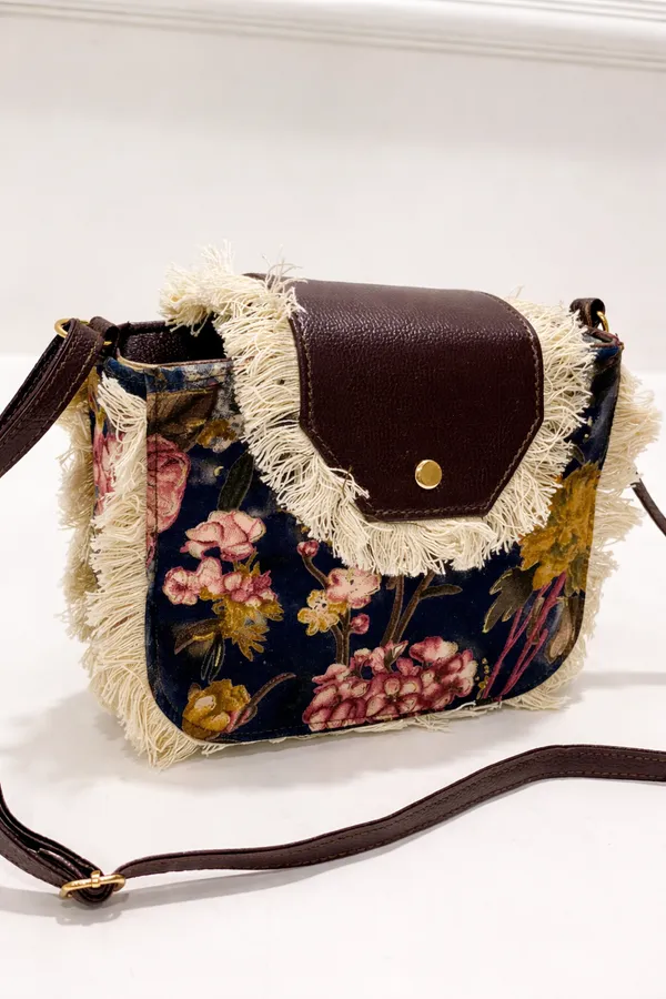 Navy_Blue_With_Multicolour_Floral_Print_And_Cream_Fringe_Sling_Bag_For_Women