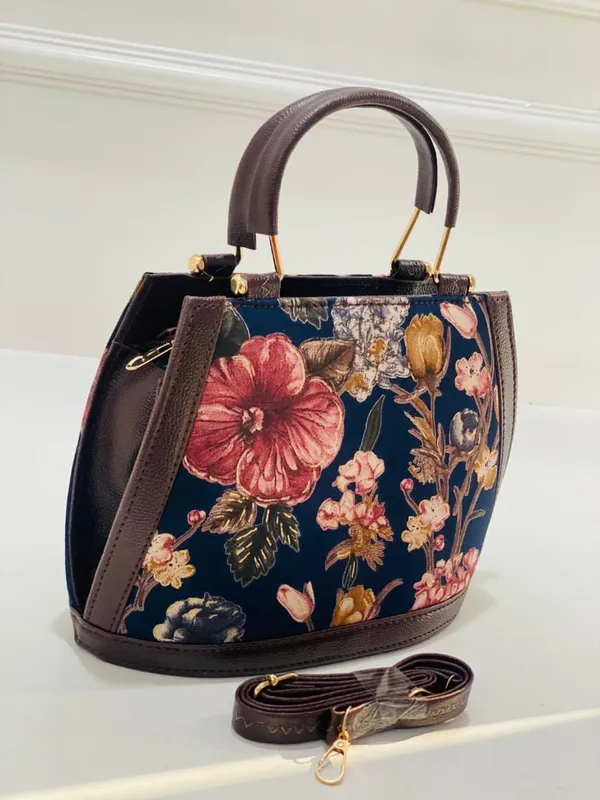 Navy_Blue_With_Multicolour_Floral_Print_Sling_Bag_For_Women