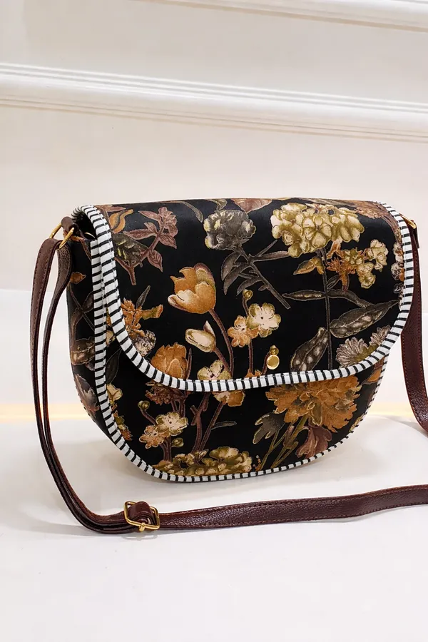 Black_With_Gold_And_Beige_Floral_Print_Sling_Bag_For_Women