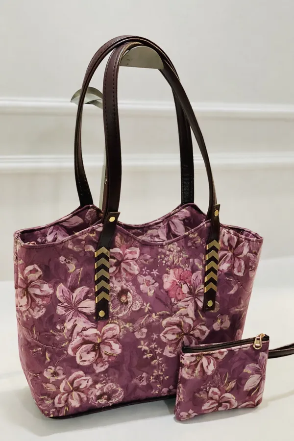 Mauve_With_Floral_Print_Tote_Bag_For_Women