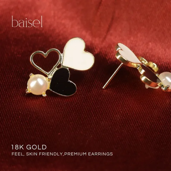 Golden_Stainless_Steel_Trio_Heart_Studs_For_Women