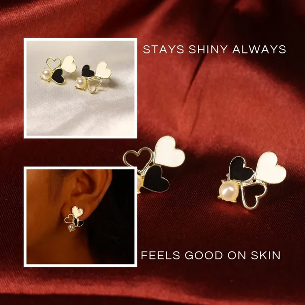 Golden_Stainless_Steel_Trio_Heart_Studs_For_Women