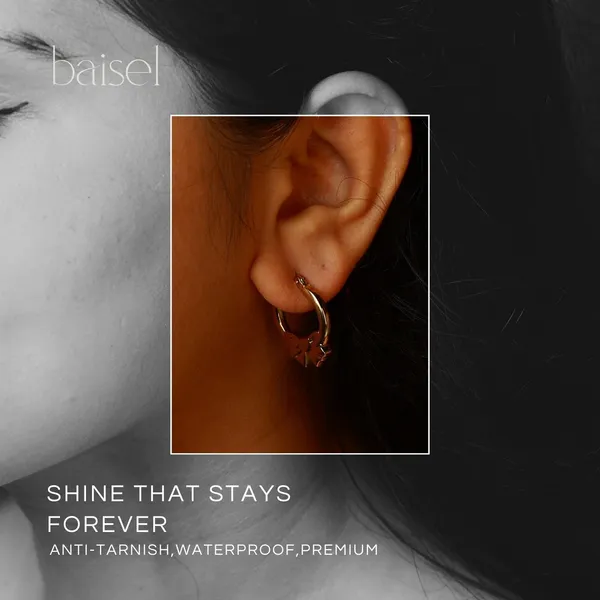 Golden_Stainless_Steel_Bow_Hoop_Earrings_Gold_For_Women