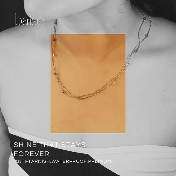 Golden_Stainless_Steel_Golden_Droplets_Double_Layered_Chain_For_Women