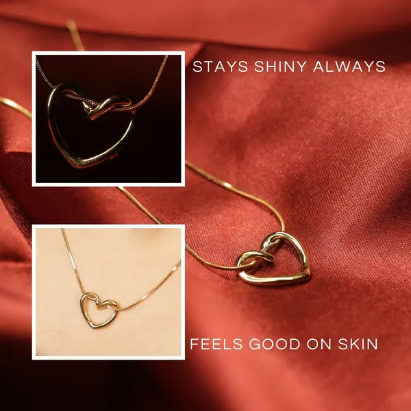 Golden_Stainless_Steel_Ember_Heart_Necklace_For_Women