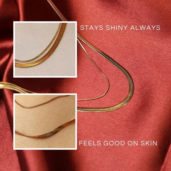 Golden_Stainless_Steel_Twin_Gleam_Snake_Chain_For_Women