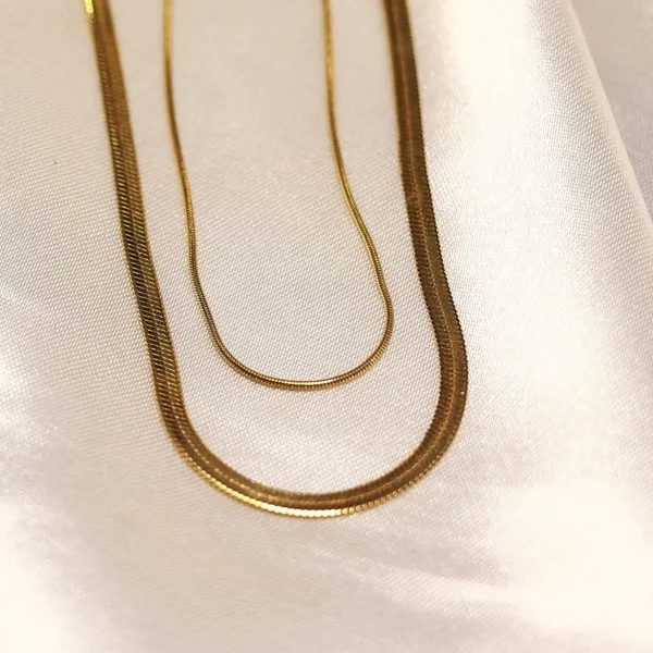 Golden_Stainless_Steel_Twin_Gleam_Snake_Chain_For_Women