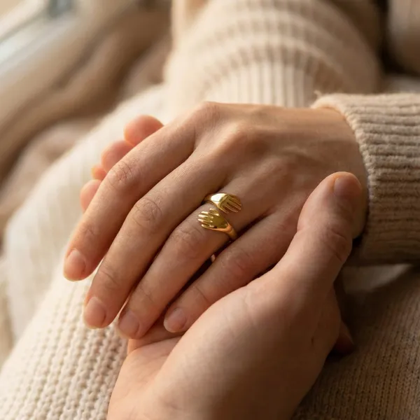 Golden_Stainless_Steel_Valentina_Hug_Ring_For_Women