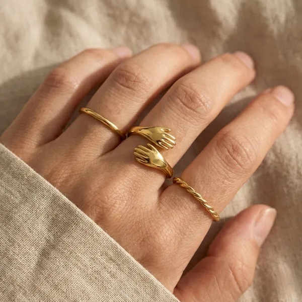 Golden_Stainless_Steel_Valentina_Hug_Ring_For_Women