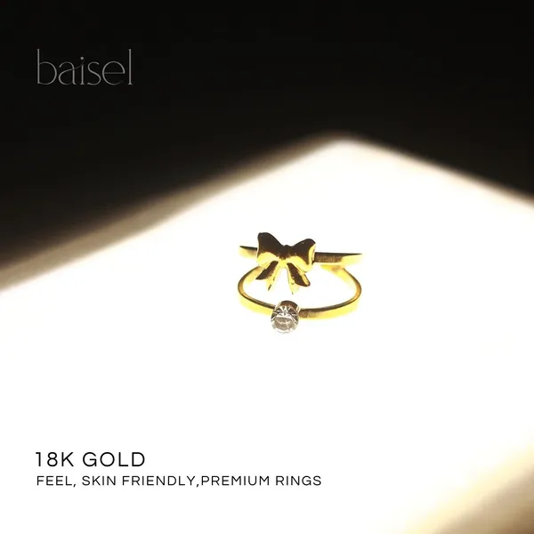 Golden_Stainless_Steel_Tiny_Bow_Finger_Ring_For_Women